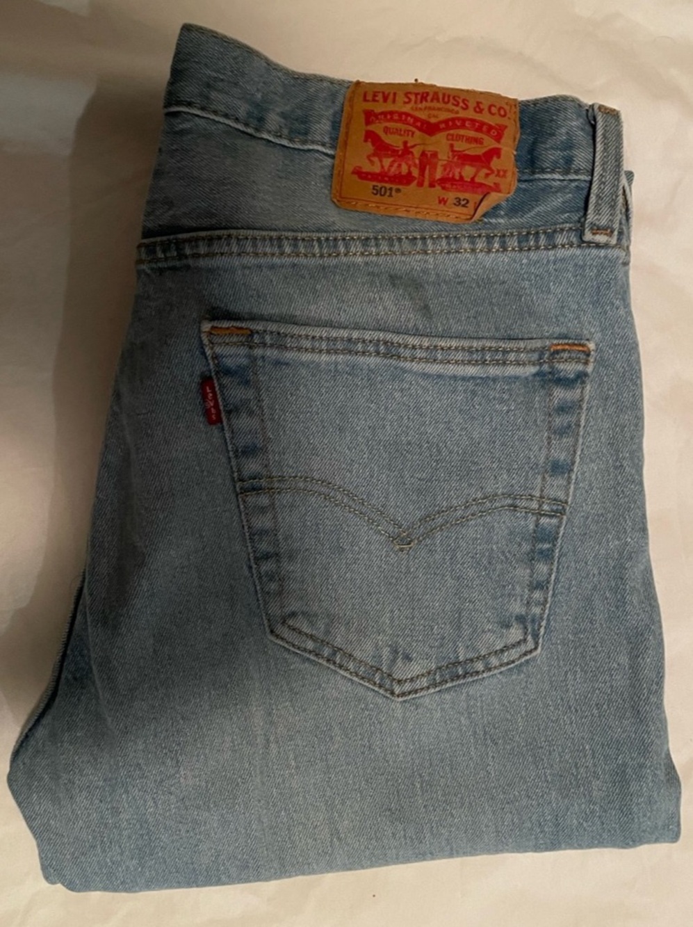 Levi's 501 Original Fit Jeans Straight Leg Blue Waist 32